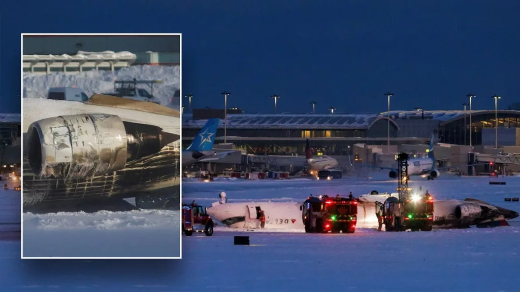 Végzetes baleset a Toronto Pearson reptéren: Felső képpel égett a Delta gépe