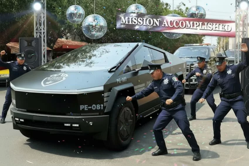 Jalisco rendőrség Cybertruck-okkal próbálja lenyűgözni a bűnözőket